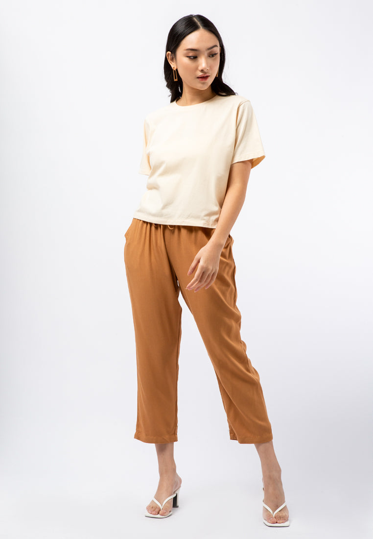 Round Neck Crop T-shirt