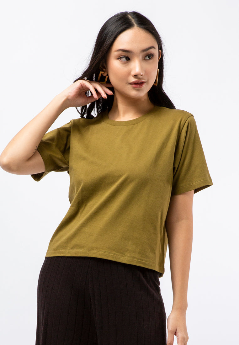 Round Neck Crop T-shirt
