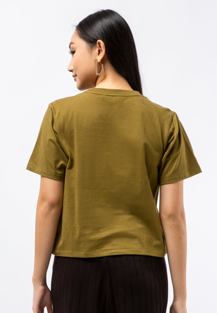 Round Neck Crop T-shirt