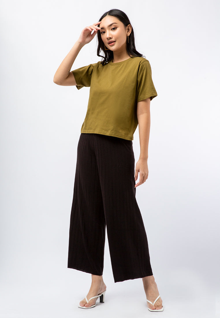 Round Neck Crop T-shirt