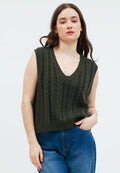 Cable Knit Crop Vest