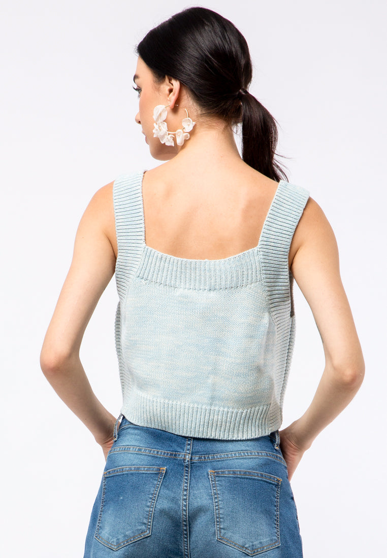 2-tone Flatknit Vest