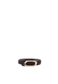 Et Cetera Gunmetal Belt DARK BROWN