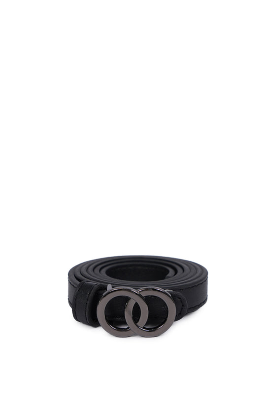O - Ring double Buckle Belt BLACK