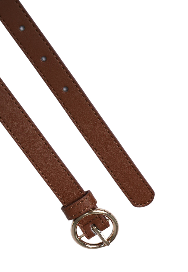 Metal Buckle Belt Almond
