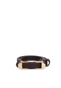 Metal Buckle Belt Dark Brown