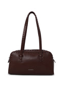 Tote Bag With Stitching Accents Brown