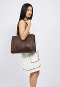 Dark Brown Leather Shoulder Bag
