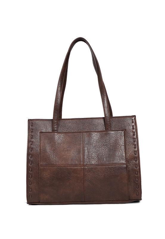 Dark Brown Leather Shoulder Bag