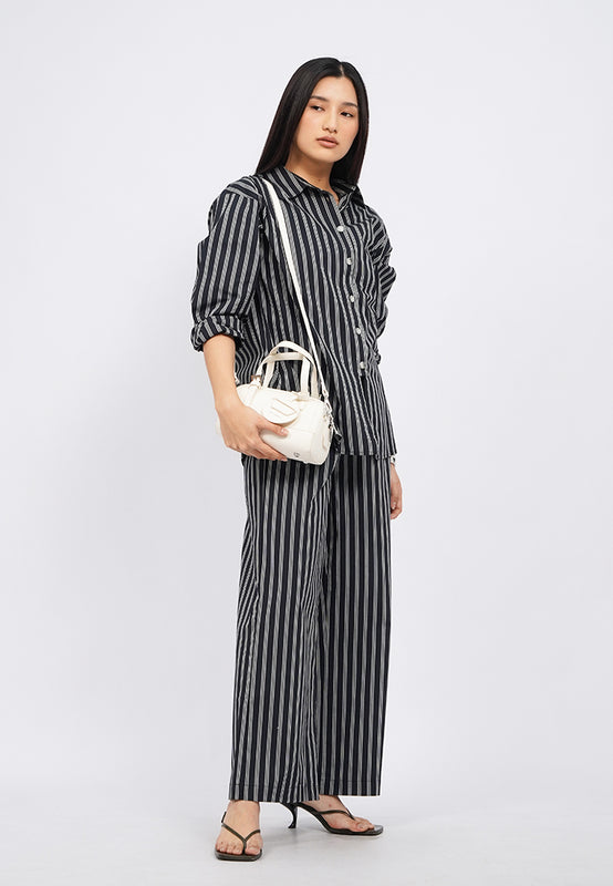 Off White Sling Bag with Charm