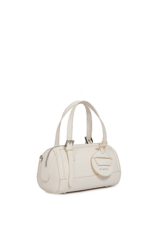Off White Sling Bag with Charm