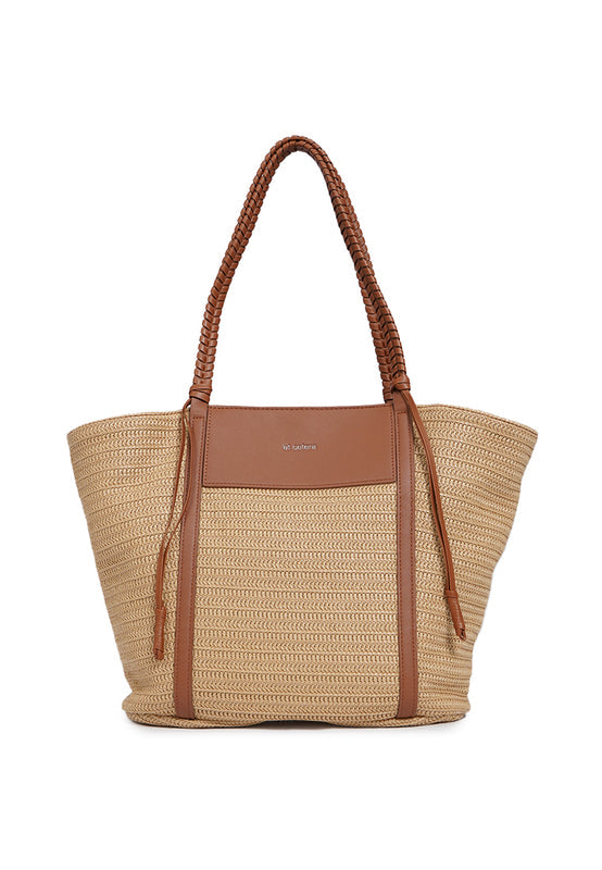 Woven Tote Bag Beige