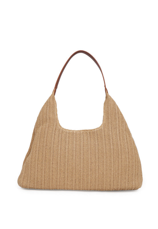 Woven Shoulder Bag Beige