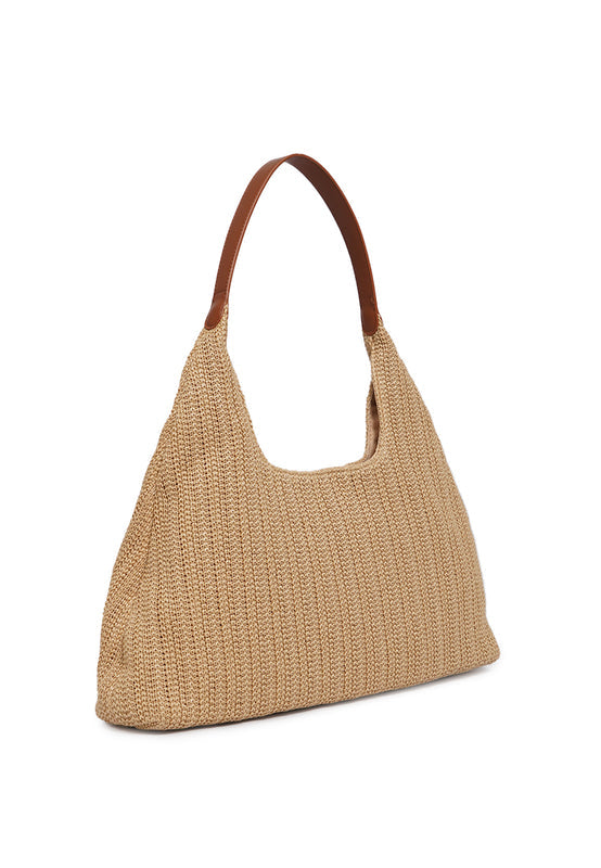 Woven Shoulder Bag Beige