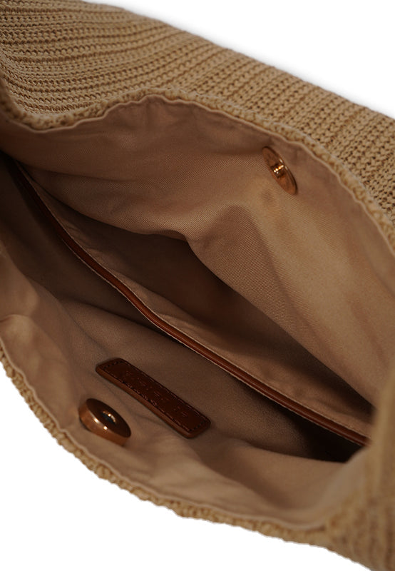 Woven Shoulder Bag Beige