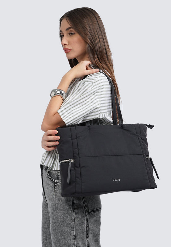 Et Cetera Totebag Puffy BLACK