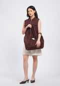 Dark Brown Suede Shoulder Bag