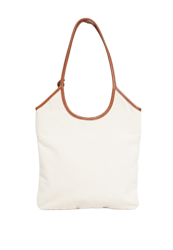 Printed Flower Tote Bag