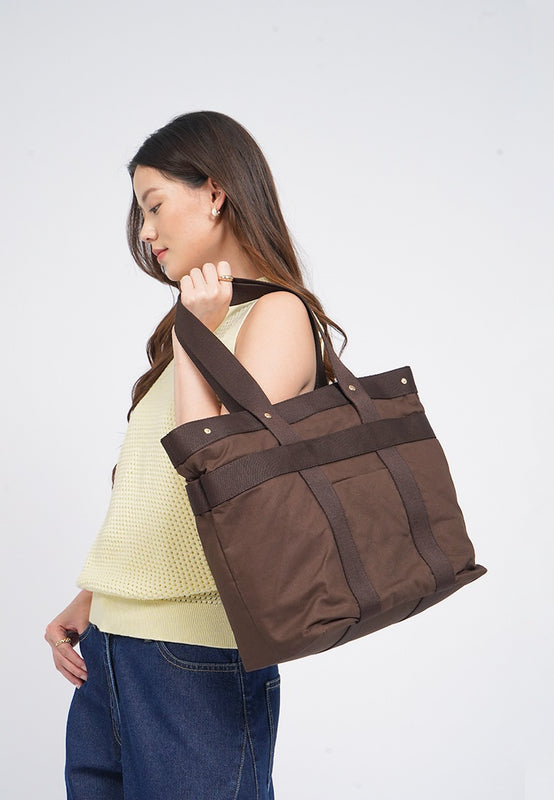 Brown Utility Shoulder Bag