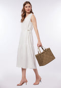 Quilted Square Bag with Sling