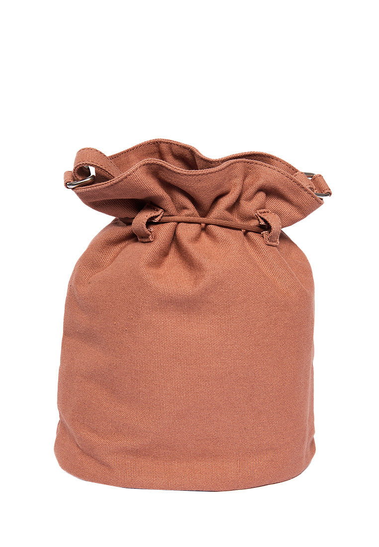 Pom Pom Drawstring Bag