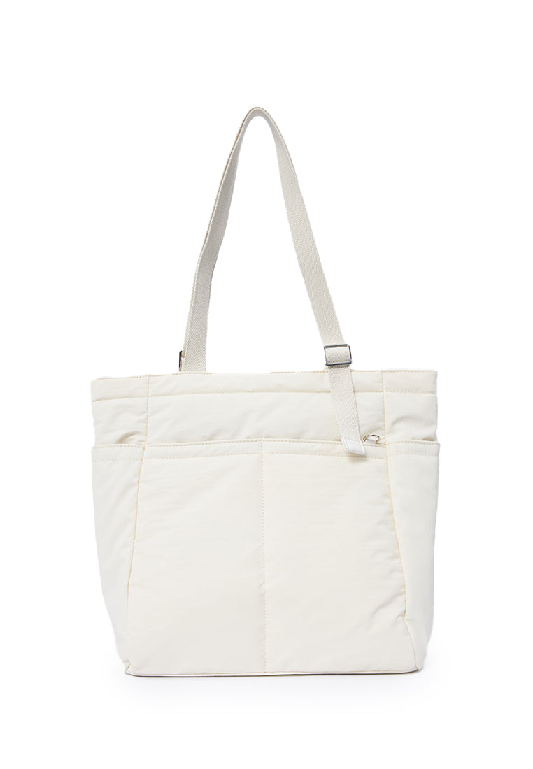 Tote Bag with Pockets Detail IVORY