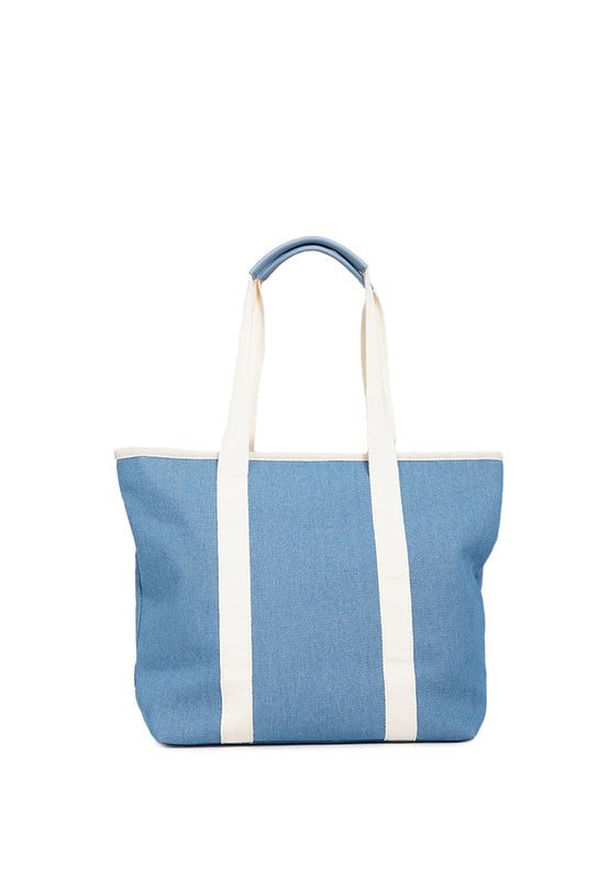 Light Blue Canvas Tote Bag