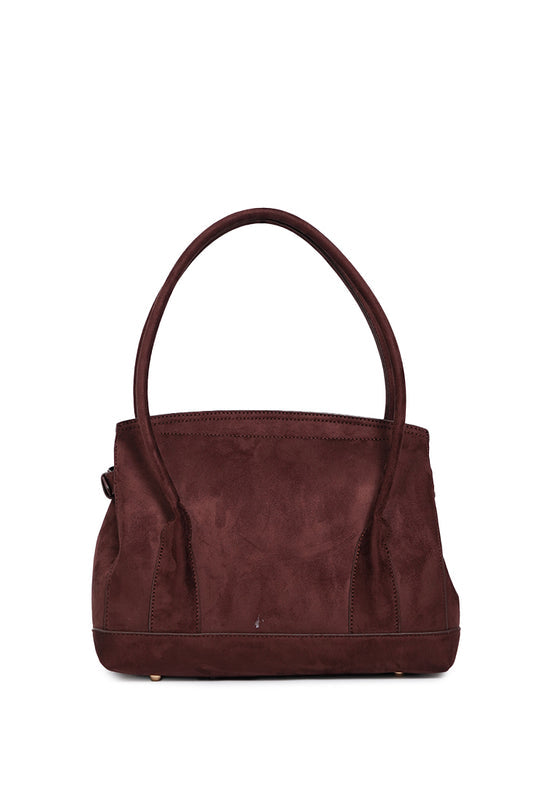 Brown Suede Tote Bag