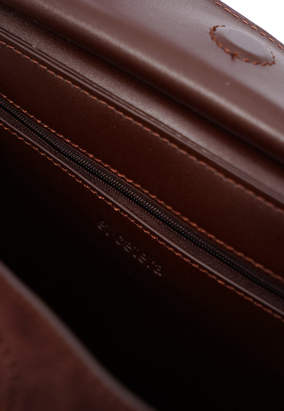 Brown Suede Tote Bag