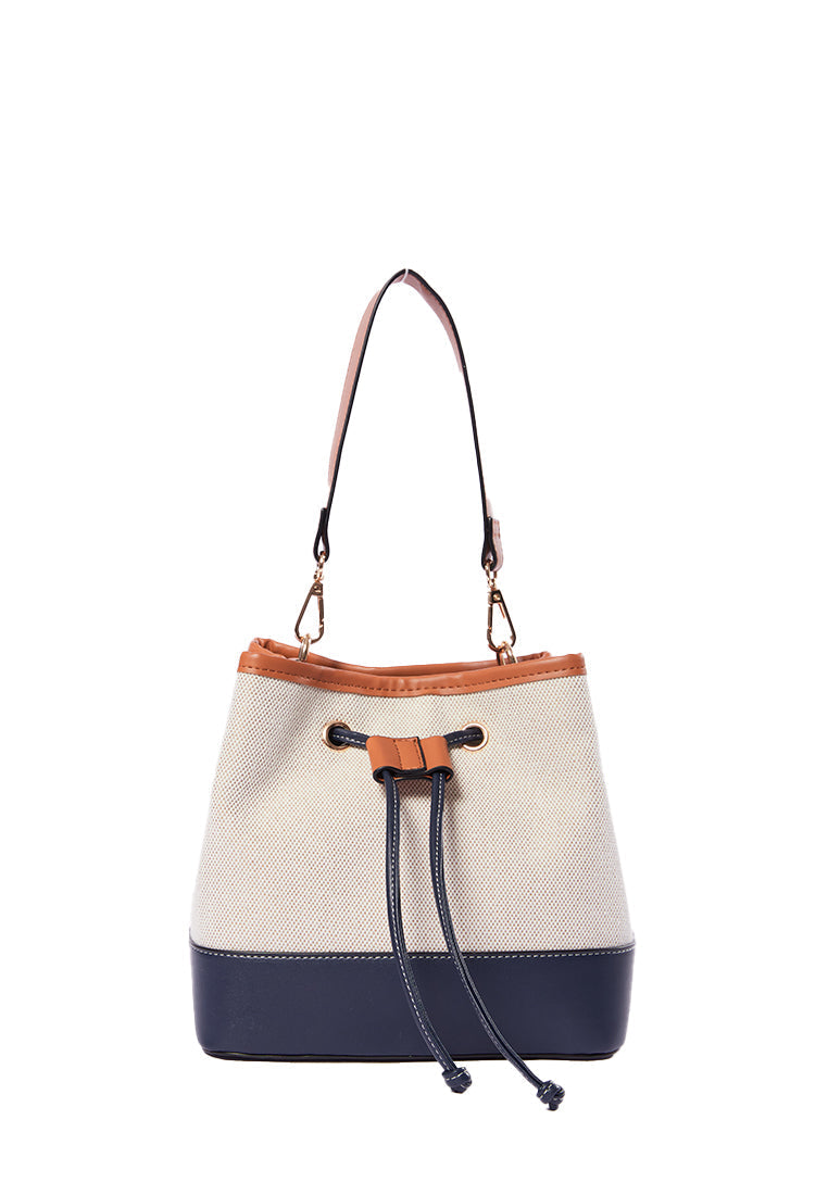 Two-Tone Bucket Bag