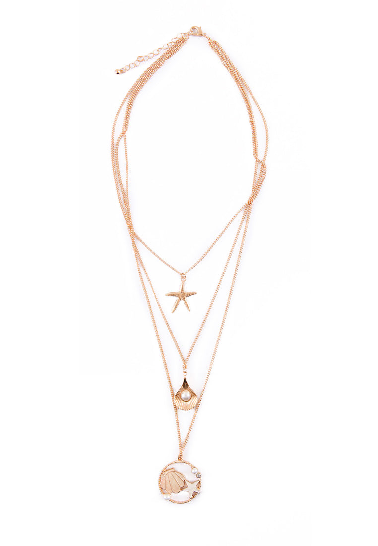 Layered Necklace with Pendant