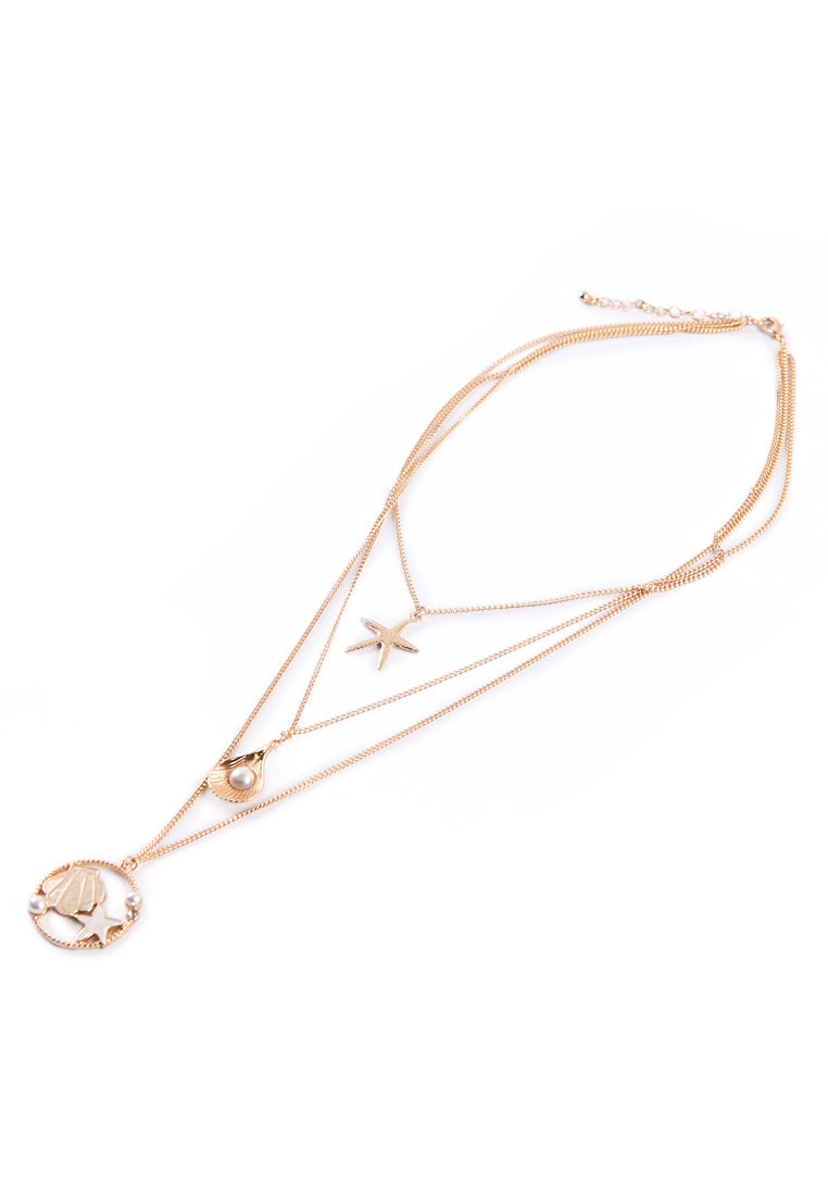 Layered Necklace with Pendant
