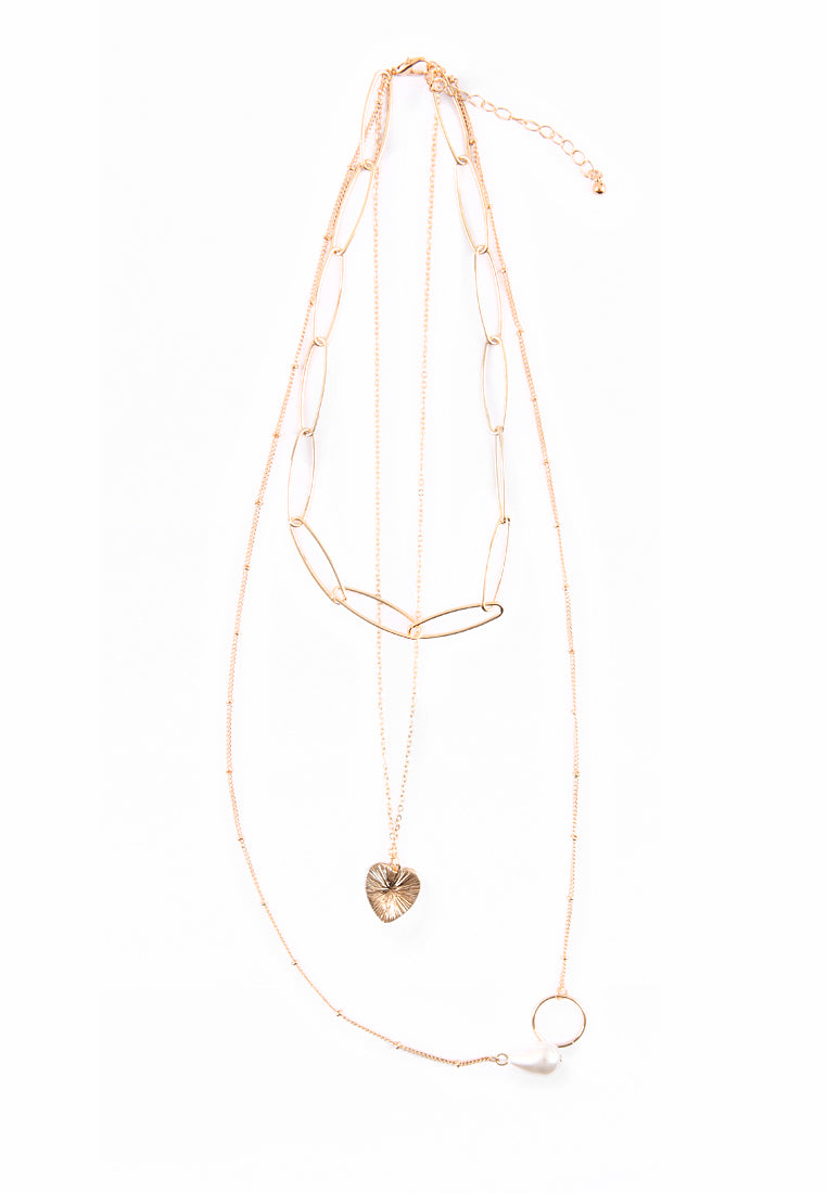 Layered Necklace with Pendant