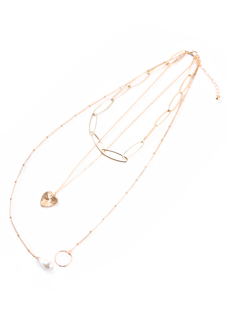 Layered Necklace with Pendant