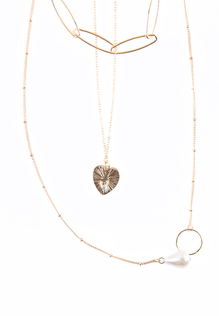 Layered Necklace with Pendant