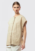 Round Neck Sleeveless Blouse