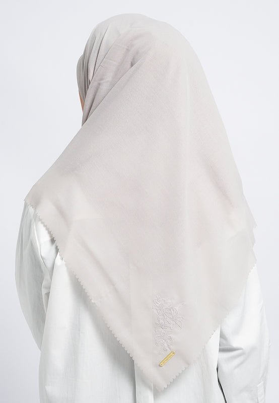 Embroidery Scarves Light Grey