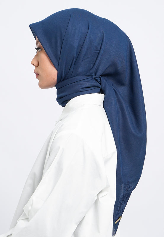 Embroidery Scarves Navy