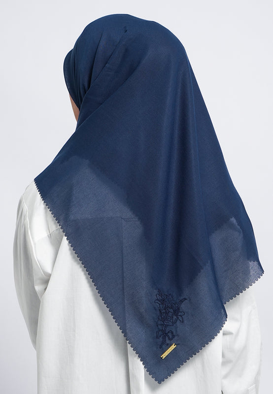 Embroidery Scarves Navy