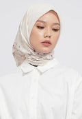 Printed Square Scarves Beige