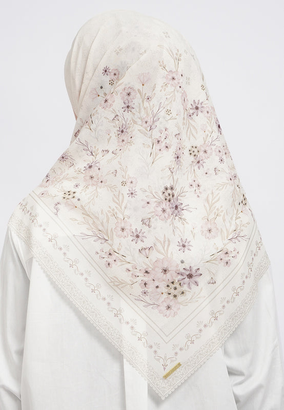 Printed Square Scarves Beige
