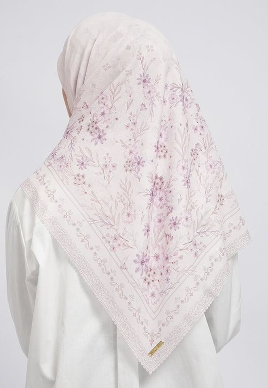 Printed Square Scarves Soft Pink