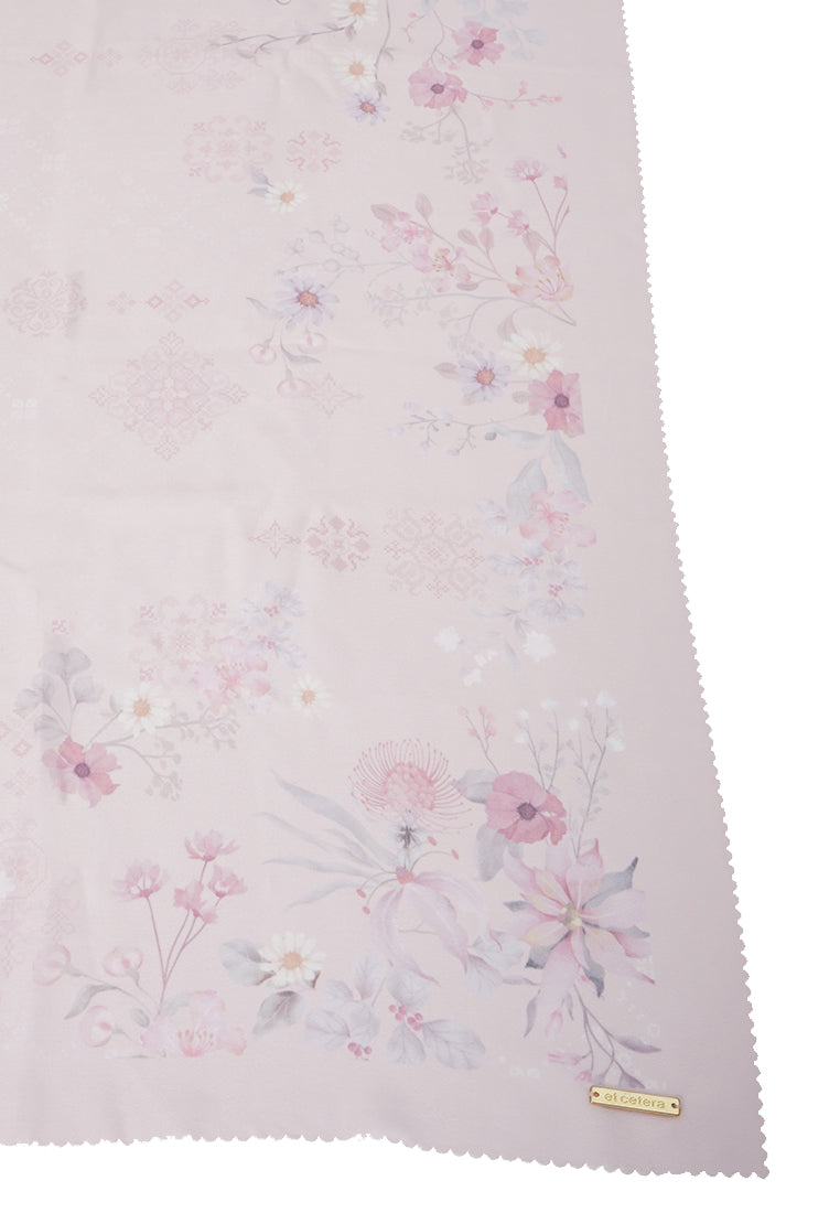 Et Cetera Printed Scarves Soft Pink