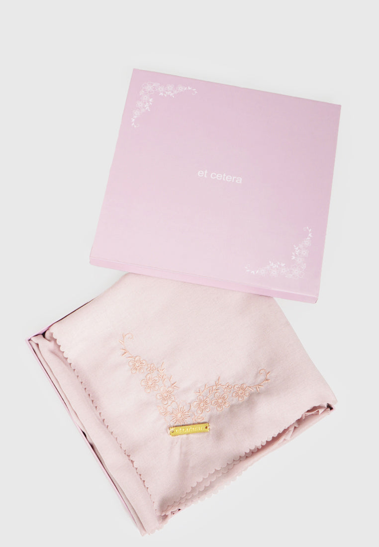 Embroidery Scarves Dusty Pink