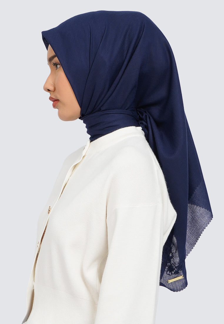 Embroidery Scarves Navy