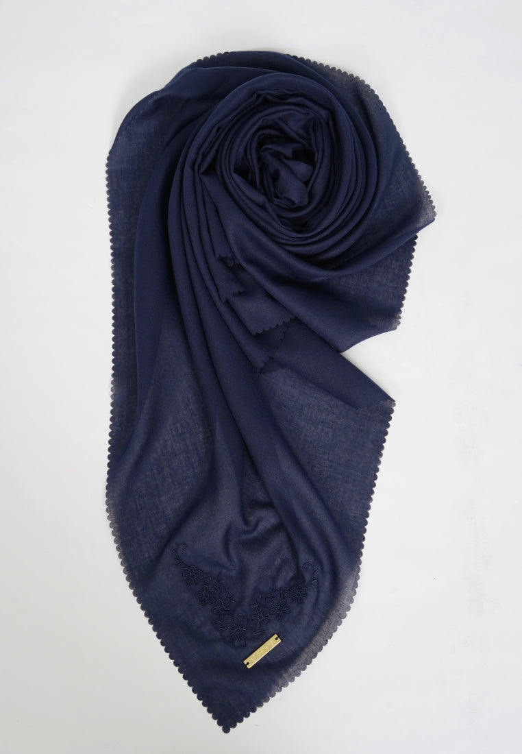 Embroidery Scarves Navy