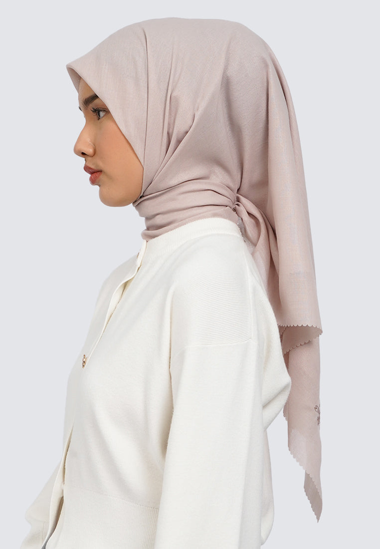 Embroidery Scarves Beige