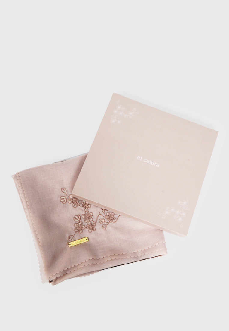 Embroidery Scarves Beige