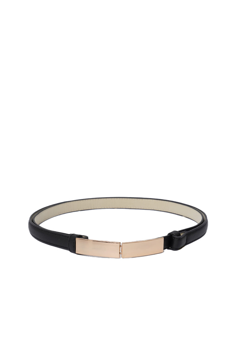 Square Buckle Slim Belt
