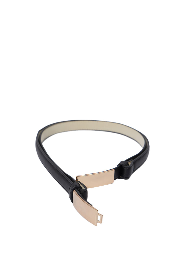 Square Buckle Slim Belt